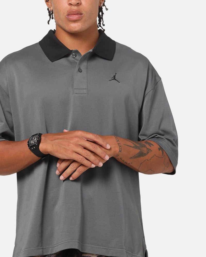 Nike Air Jordan Brooklyn Polo Loose Fit Grey Black Men's Size