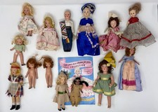 LOT of 12 Charming Vintage Nancy Ann Storybook Dolls Painted  Read Description