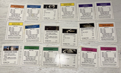Monopoly Star Wars Trilogy Classics 2007 Edition Properties Replacement Cards