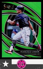 Francisco Lindor 2020 Panini Select Neon Green #/99 Cleveland Indians