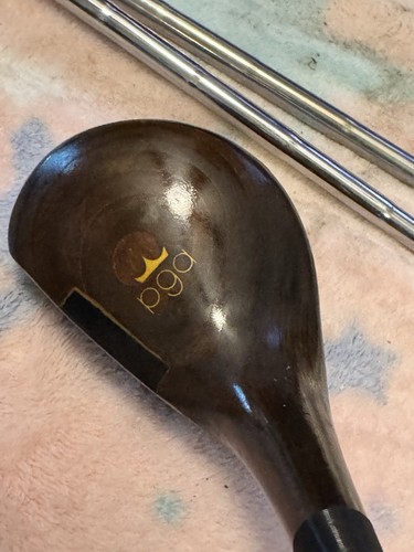 VINTAGE SET 1/3/4/5 WOODEN HEAD PGA STEEL SHAFTED True Temper Steel/RH - Picture 9 of 17