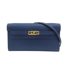 HERMES Kelly To Go Shoulder Bag Epsom Leather 7U Navy B Stamp