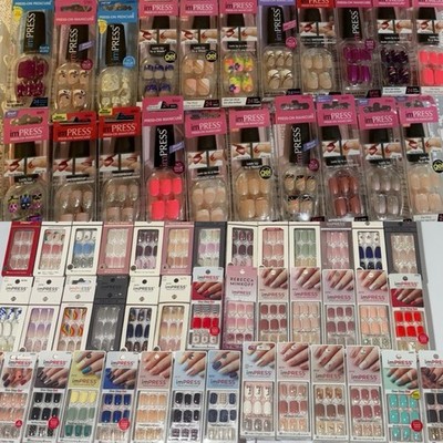 Kiss imPRESS Press On Manicure Pedicure One Step False Nails Charms,YOU CHOOSE 