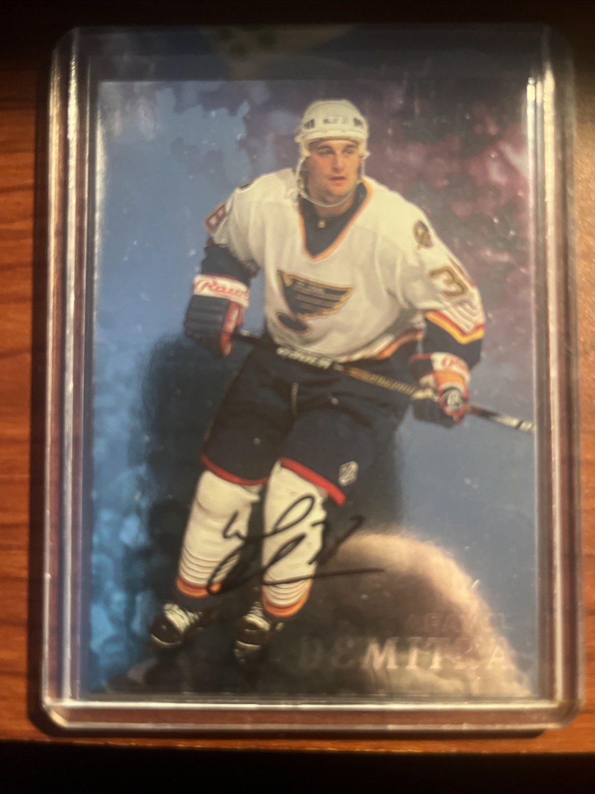 1998-99 Be A Player Autographs #126 Pavol Demitra Auto RARE Blues RIP