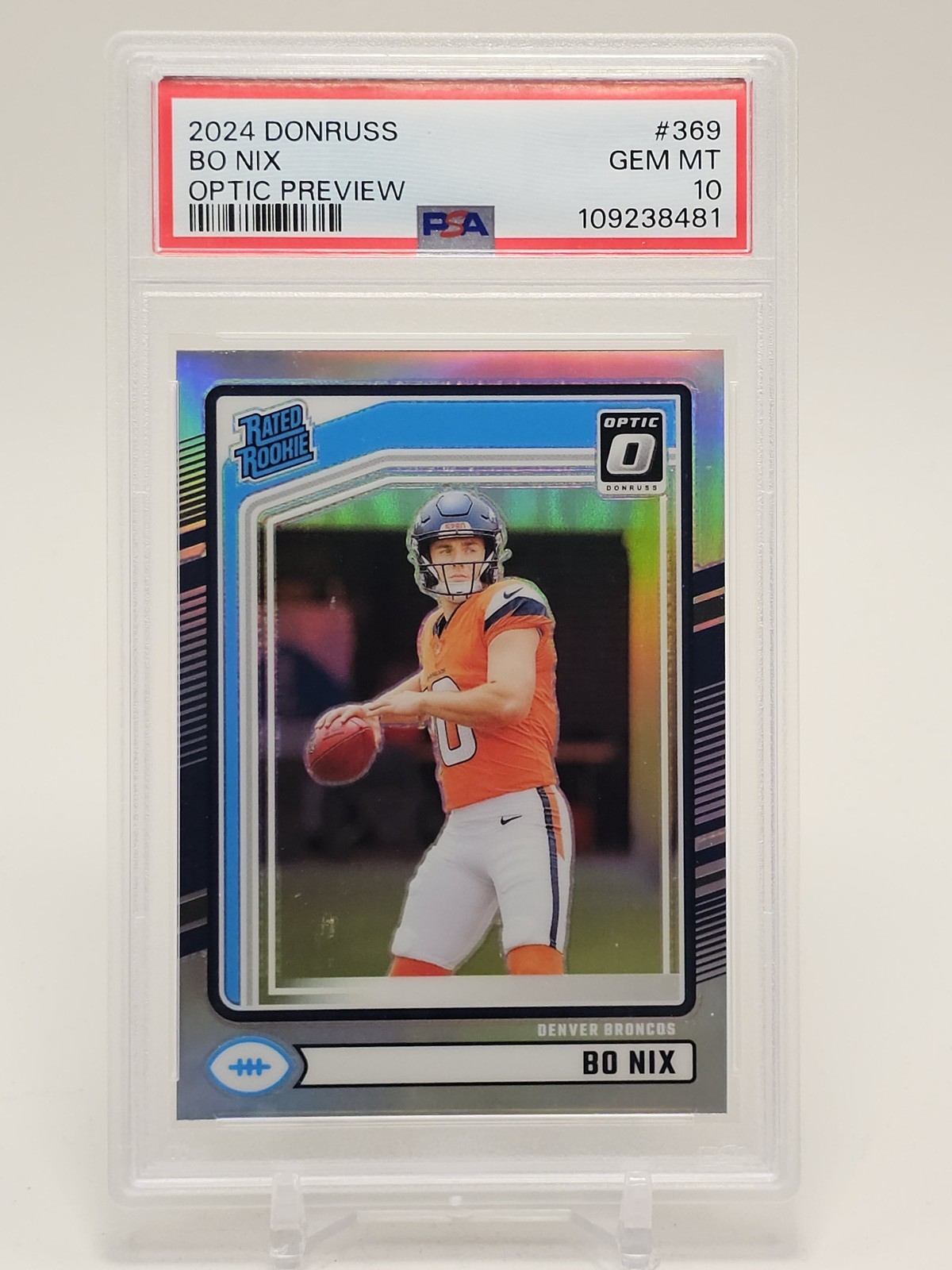 Bo Nix Panini Donruss #369 Optic Preview