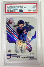2024 Topps Pristine Purple Refractor Pete Crow-Armstrong RC #D /99 PSA 10