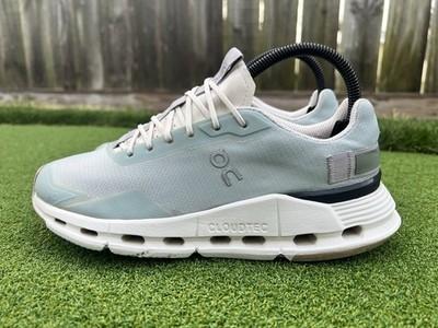 On Cloudnova Form Women s Road Running Shoes Size 7 Mineral Ivory Green Lace Up
