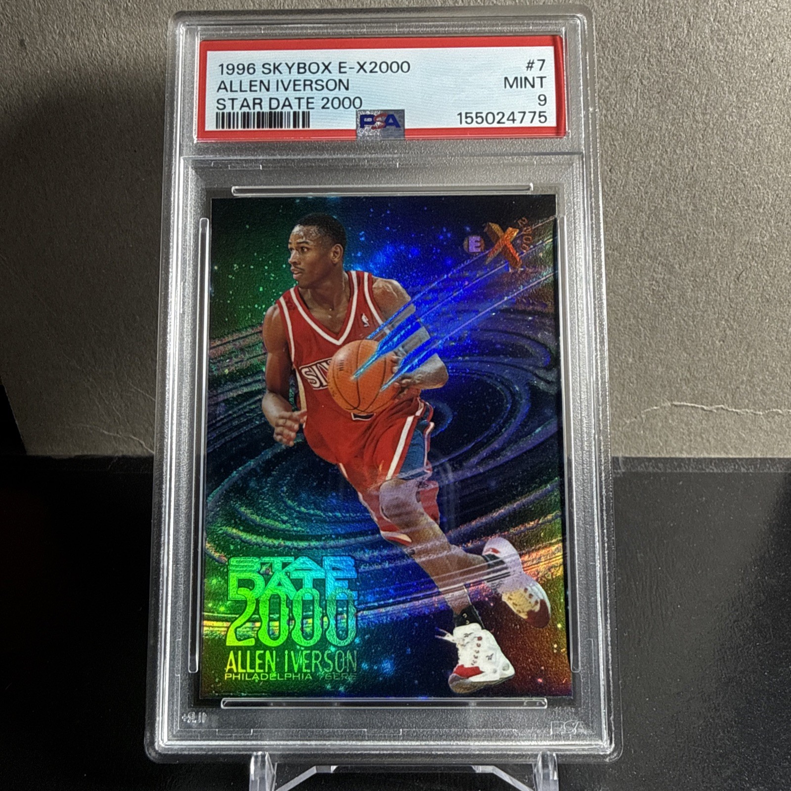 1996 Skybox EX-2000 Allen Iverson Star Date 2000 #7 76ers PSA 9