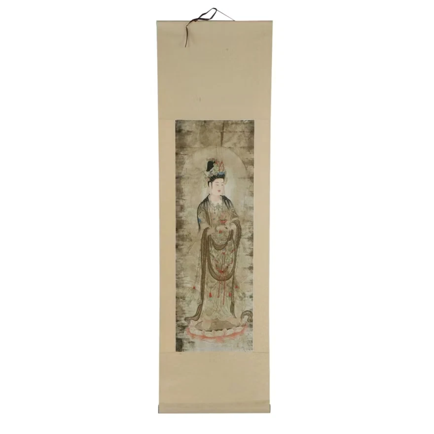 中国古美術・純手描き花鳥掛軸・水彩画・蒋延錫印款・書道品・絹本・肉筆・一物一图 中国古董绘画和卷轴| eBay