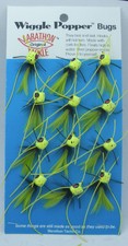 Betts 401-8-7 Marathon Bug Popper Size 8 Fluorescent Yellow Black Speck Pk of 12