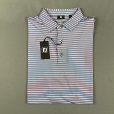 FootJoy Golf Shirt Polo Shadow Stripe Large Multicolor Polyester NWT MSRP 95