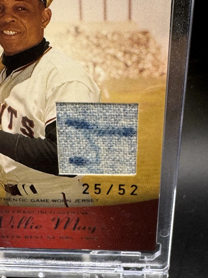 2004 Topps Clubhouse Career Legends Willie Mays Game Used Jersey 25/52 SP - Image 2 of 4