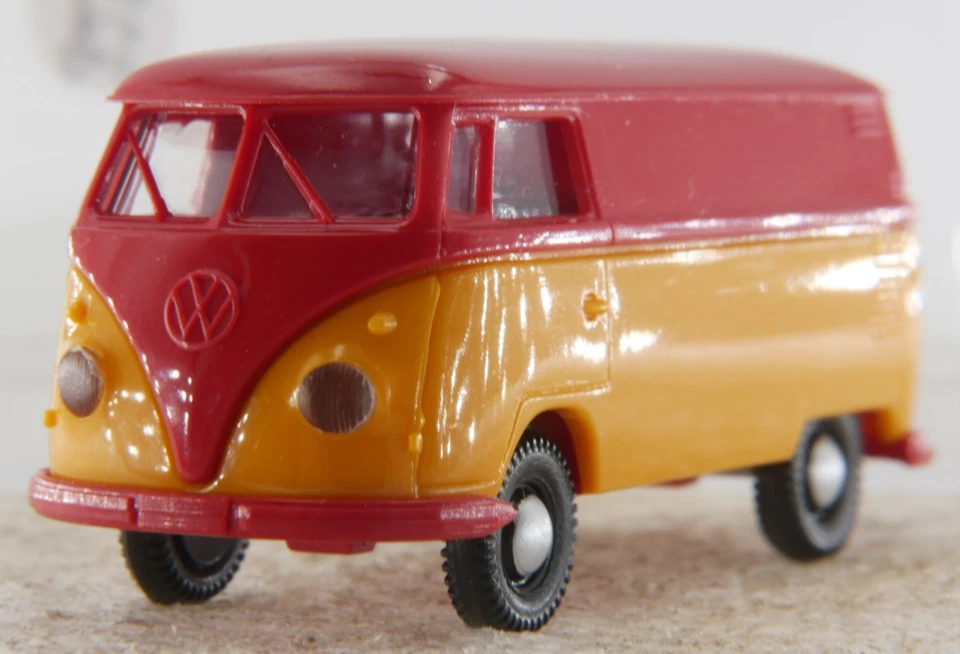 Brekina 1:87 VW T1 A.S.S PKW H0 T1b Kasten Feuerrot Melonengelb SoMo 0323 OVP