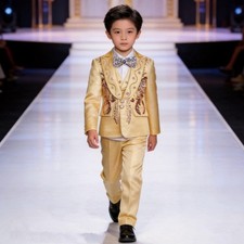 High Quality Children Tuxedo Suit Custom Size Slim Fit Boys Wedding Suit