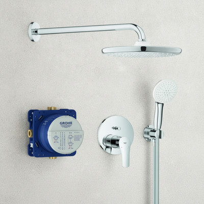 GROHE UP-Duschsystem Eurosmart 25288 mit FMS/SmartBox/Kopfbr./WH-Set chrom