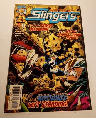 Comic Book-Slingers-Vol. 1 No. 2-''Terror on the Tracks''-Jan. 1999-Marvel-used