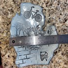 NORTHVILLE Michigan Handmade Ceramic Art Souvenir Plaque W/ Stand Stamped ARNDT — photo 6