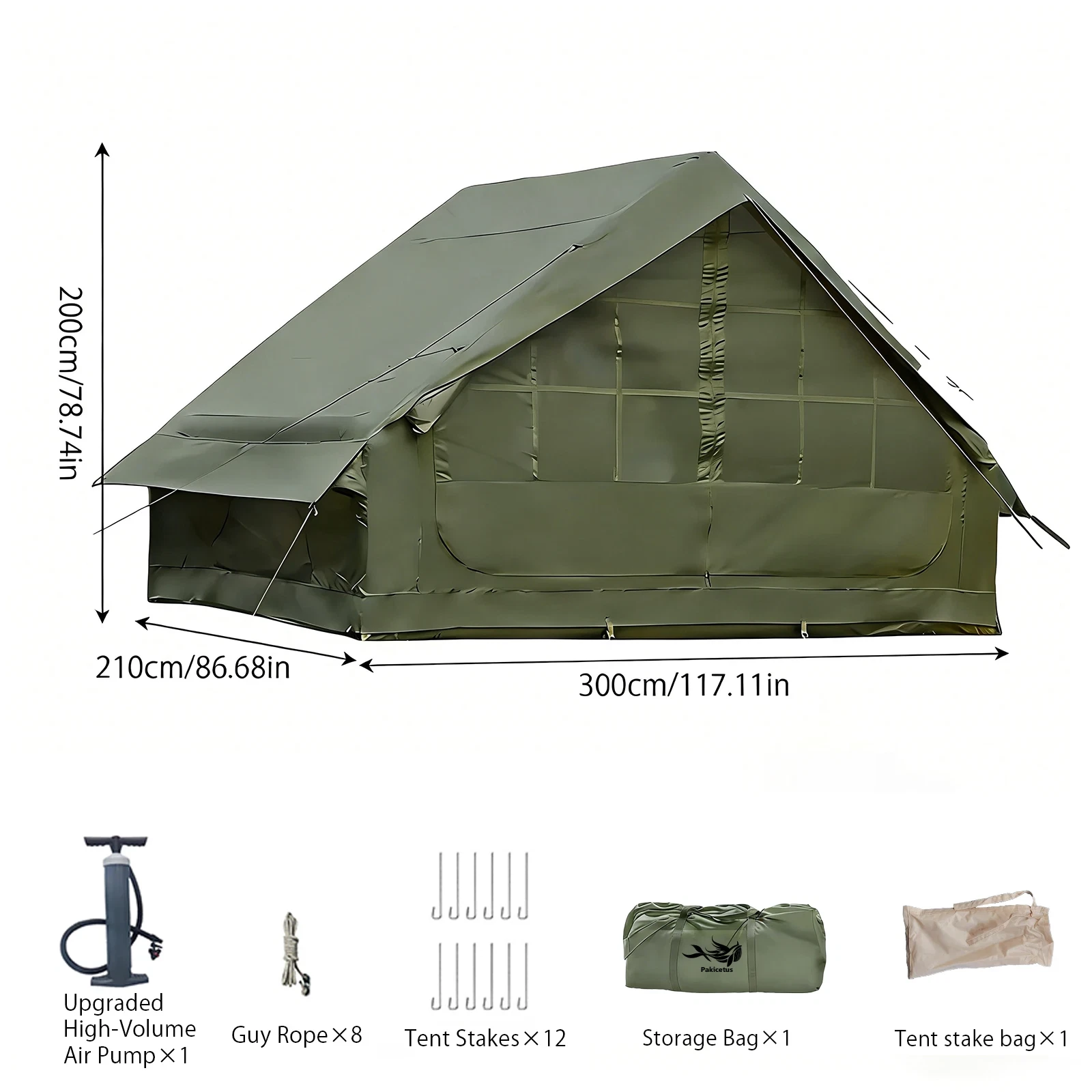 Inflatable Camping Tent 4-8 People with Windows Portable Water-Resistant Camping
Opens in a new wind