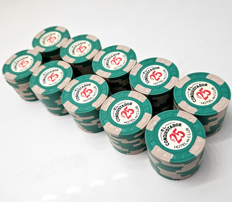 LOT 100 EL CONQUISTADOR HOTEL CLUB Casino Chip FAJARDO Puerto Rico Poker EWING