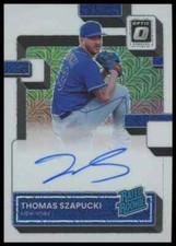 2022 Thomas Szapucki Optic Rated Rookie Signatures White Mojo SP 13/99 - NY Mets