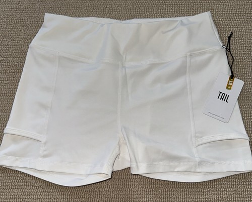 PANTALONES CORTOS DE COMPRESIÓN TENIS COLA MUJER 13” TALLA PEQUEÑA NUEVOS CON ETIQUETAS - Imagen 1 de 7