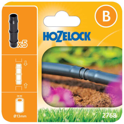 #ad Hozelock 100 001 334 2768 Dritto Connettore 13mm Confezione 5 EUR 21.61