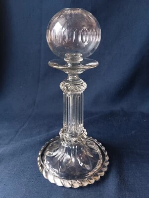 LAMPE A HUILE PROVENÇALE DITE LAMPE DE BRODEUSE OU DENTELLIÈRE  H.28CM - Photo 1/4