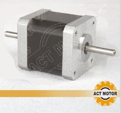 ACT Nema17 Stepper 17HS4417B10 1.7A 40mm 0.4N.m Ø5mm Dual-Shaft Schrittmotor CNC
