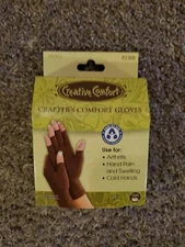 Dritz Creative Comfort Crafter's Comfort Gloves Brown Small