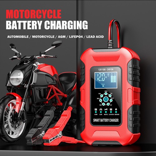 Smart Car Battery Charger 12V 10A/24V 5A Lifepo4 Intelligent Automatic Repair - Picture 2 of 17