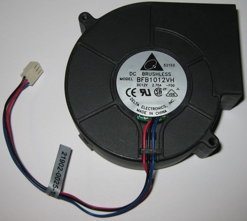 Powerful Delta Blower Fan - 12 V - 97 x 94 mm - 4500 RPM - 1.95" H2O - BFB1012VH