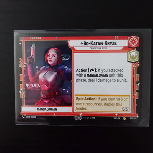 Star Wars Unlimited Shadows of the Galaxy - Bo-Katan Kryze 012/262 rare