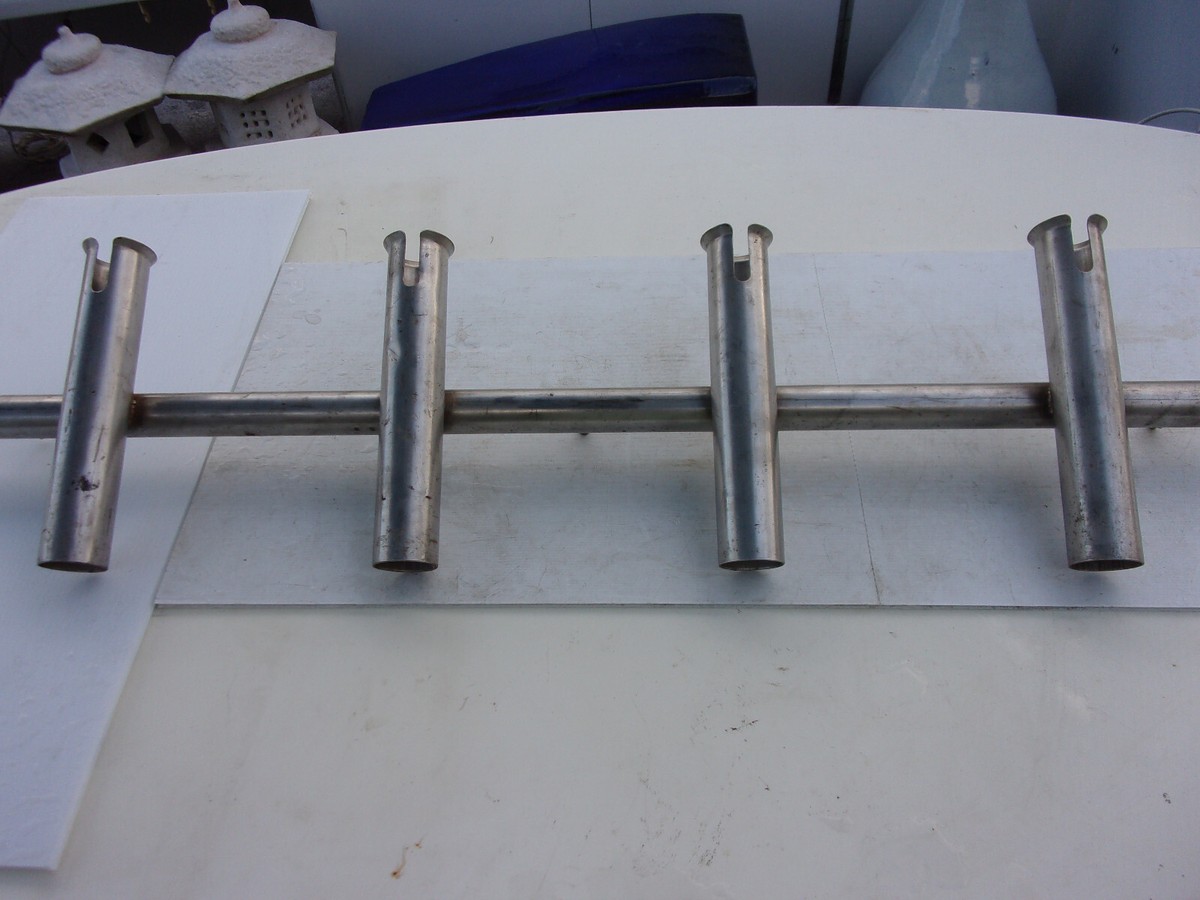 Stainless Steel Tube 90 Degree Boat Fishing Pole Rod Holder