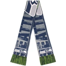 Seattle Seahawks Scarf - Printed Big Logo - Winter Neck Double Sided Team Logo