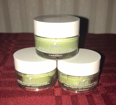 3X Boscia Matcha Magic Super Antioxidant Mask .44oz  Each= 1.32oz Total Lot New