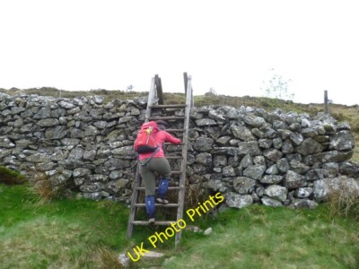 Foto 6x4 Pfad nach oben Aran Benllyn Pandy \/SH8729 Leiterpfahl mit neun Sprossen c2015