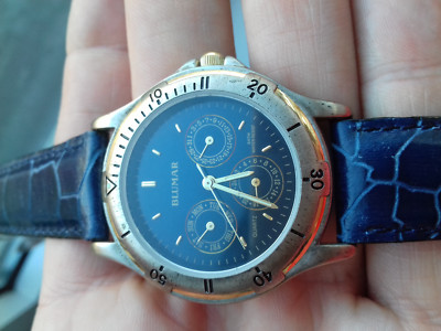 Montre Chronographe Blumar Vintage VD55A-9295 GP - Quartz, Fabrication Japonaise Années 90, Neuve Avec étiquettes
