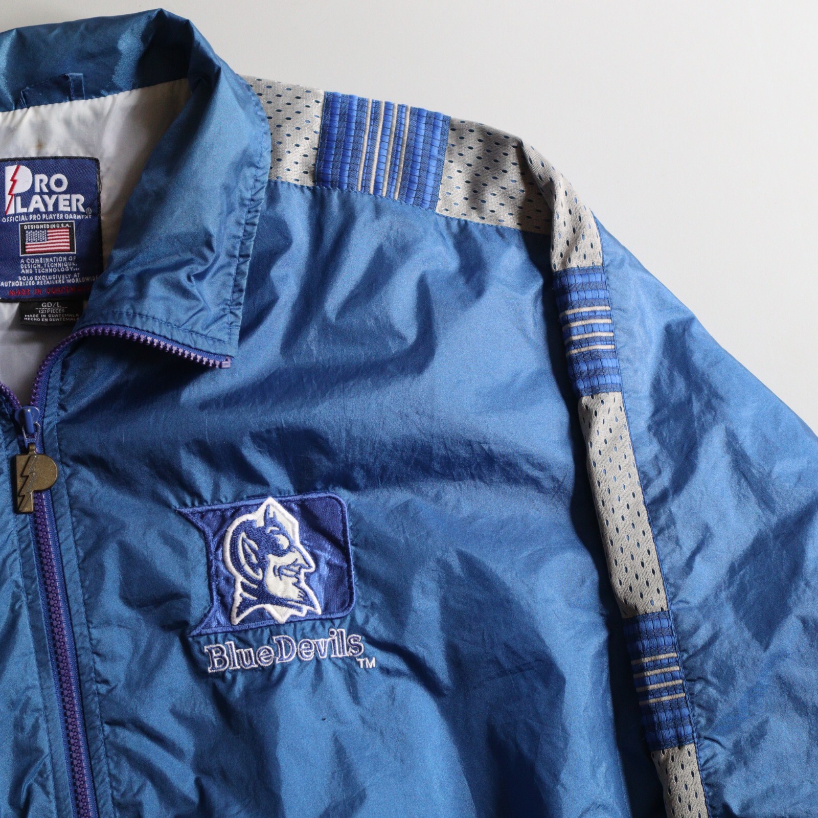 Vintage 90s Duke Blue Devils Windbreaker Jacket Adult Mens Large L Pro Player
