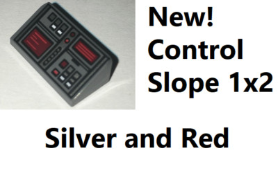 LEGO Minifigure Red Control Slope Panel SILVER Star Wars Computer Screens Radar