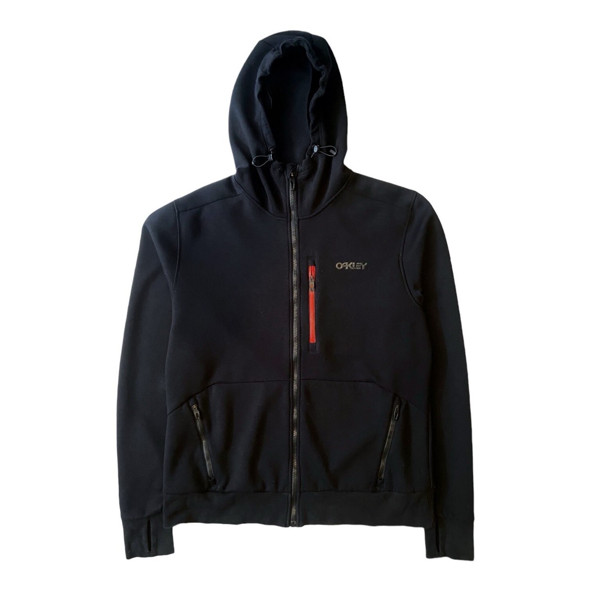 Oakley Hoodie in Black with watertight pocket and thumbholes Men’s XL