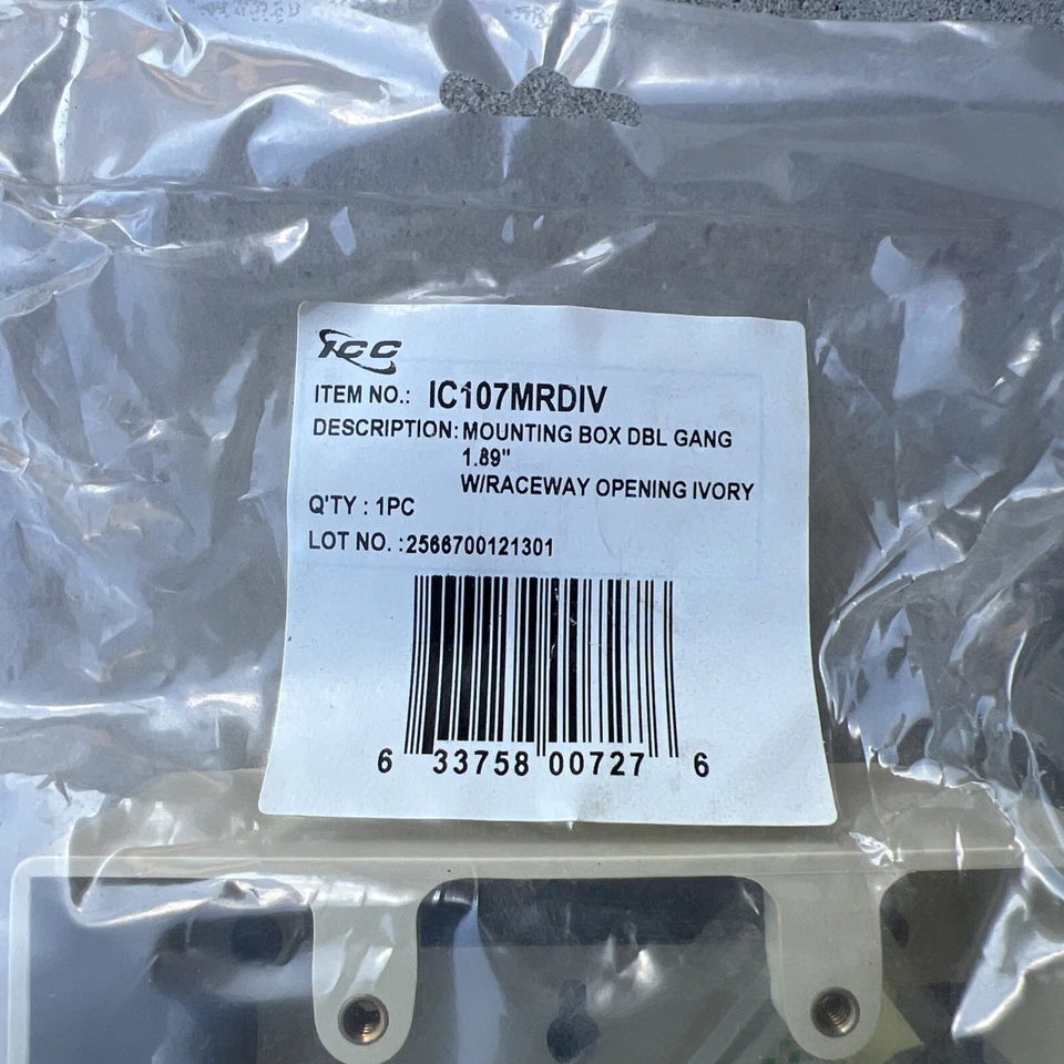 ICC Mounting Box in Double Gang Beige, Lot Of 5 Pieces. - Image 2 of 3