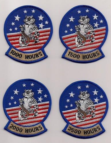 F-14 TOMCAT 1000 1500 2000 2500 HOURS patch set