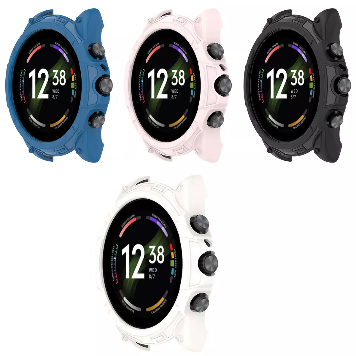 42 44mm Smart Watch Silicone Protective Frame Case Cover Shell For Fossil Gen 6