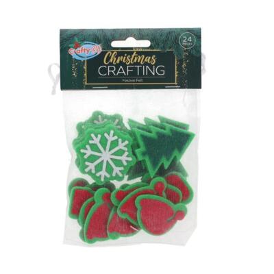 24 Stück Weihnachten Festlich Filz Basteln von Crafty Bitz