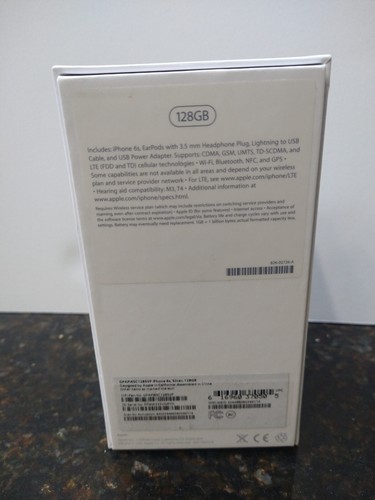 Apple iPhone 6S 128GB Silver EMPTY BOX ONLY w/ Stickers, Paperwork, Earbuds Case - 第 4/10 張圖片