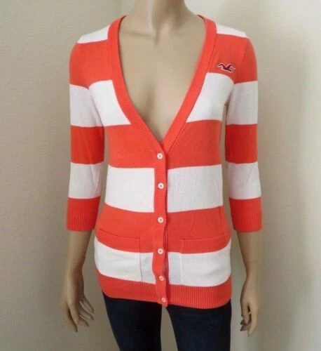 Hollister Cardigan Striped Jumpers & Cardigans for Women