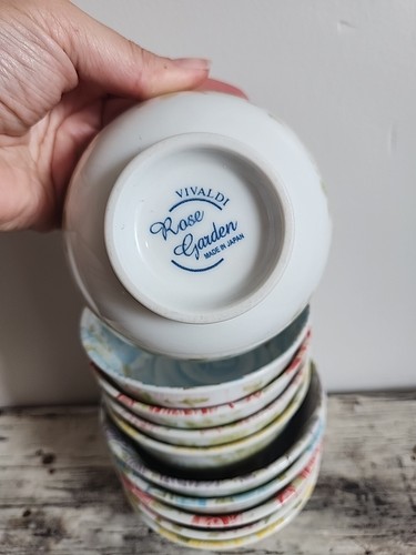 Lot Of 10 Vivaldi Rose Garden Bowls - Made In Japan - Dessert Round Dish 2 Sizes - Picture 9 of 9