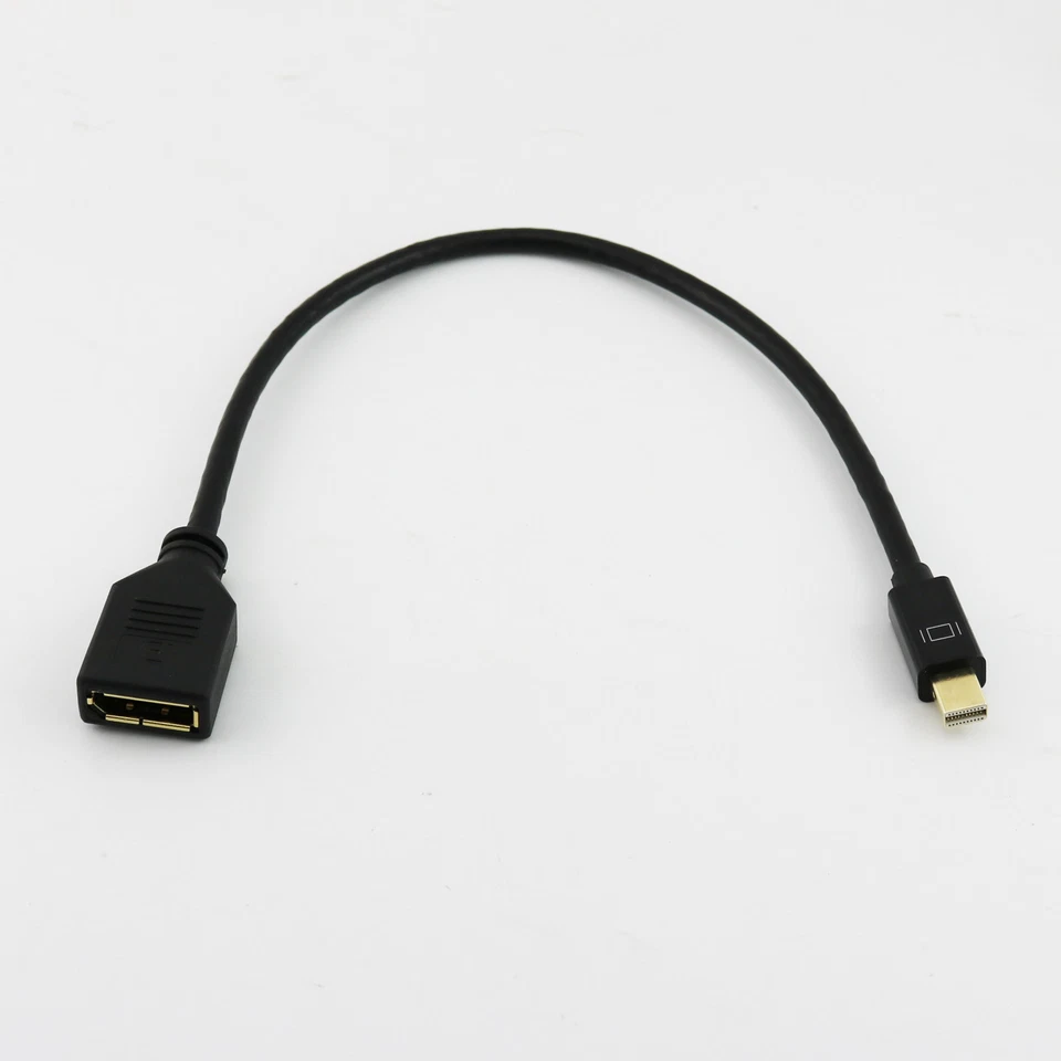 Mini DisplayPort DP Male to DP Female Adapter Converter Cable HD for Macbook 1FT - Image 2 of 4
