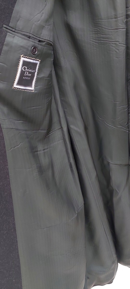 Vintage Men CHRISTIAN DIOR MONSIEUR Black Gray 100% Wool Vintage Men CHRISTIAN DIOR MONSIEUR Black Gray 100% Wool