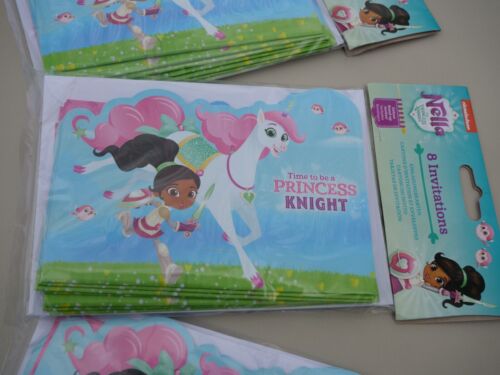 Nella Princess Knight Party invitaions With envelopes Pk size 16 32 or 48 Amscan - Picture 3 of 4